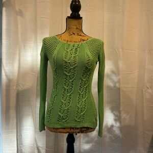 Brat green knit sweater vintage